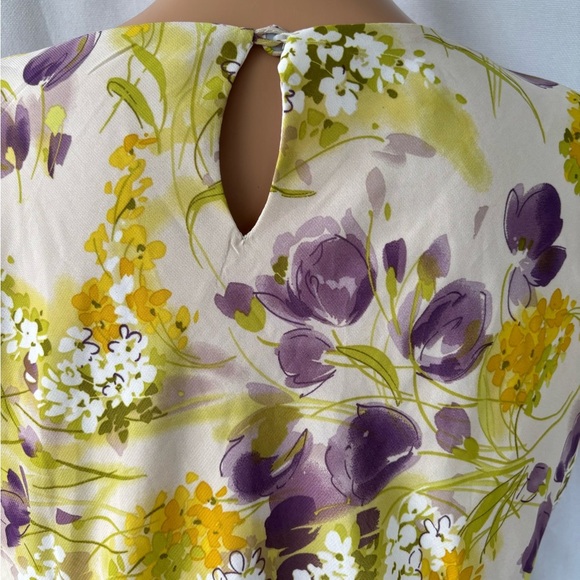 J.B.S. Purple and Yellow Midi Pencil Dress Resort Wear - Picture 4 of 16